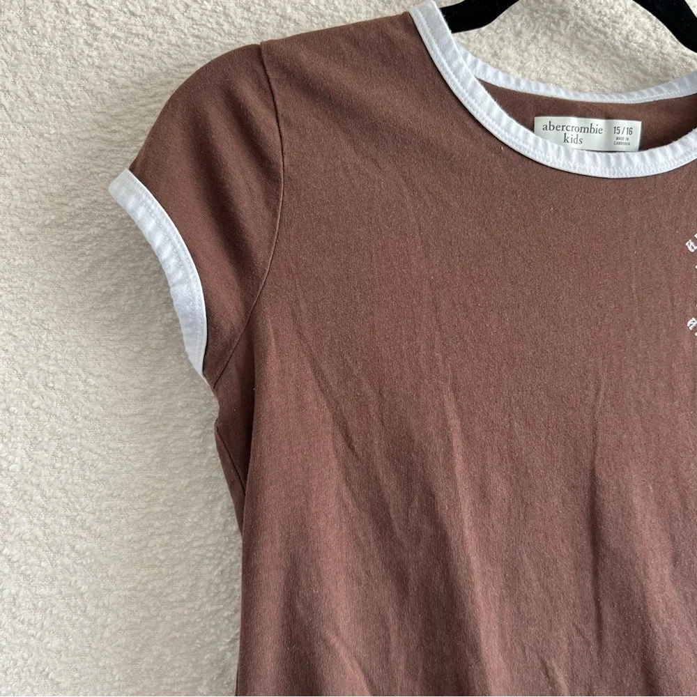 Abercrombie‎ Kids Brown Short Sleeve ‘92 Sun Moon Shirt Cotton Blend Size 15/16
